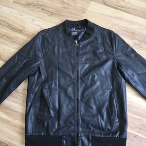 Apparel Men  Black Bomber Jacket OverSide